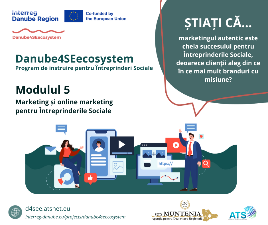 Programul de instruire Danube4SEecosystem - Modulul 5 pentru întreprinderi Sociale