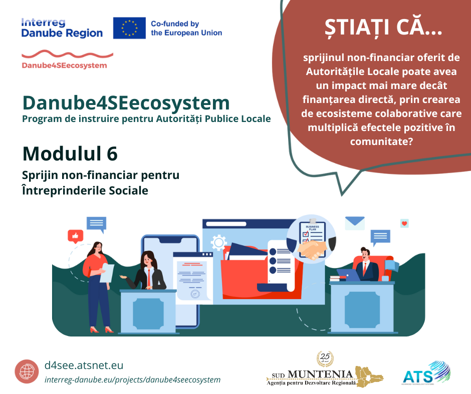 Programul de instruire Danube4SEecosystem - Modulul 6 pentru Autorități Publice Locale
