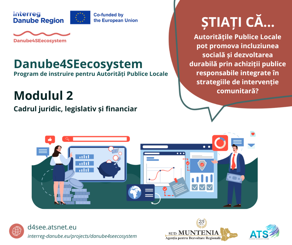 Programul de instruire Danube4SEecosystem - Modulul 2 pentru Autorități Publice Locale
