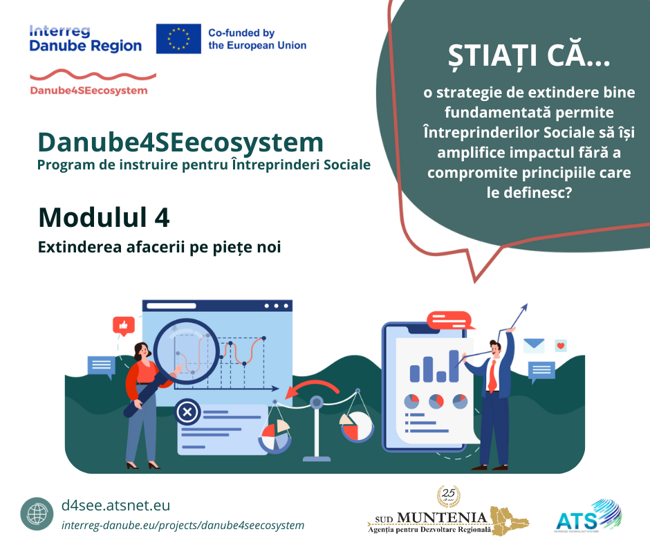 Programul de instruire Danube4SEecosystem - Modulul 4 pentru Întreprinderi Sociale