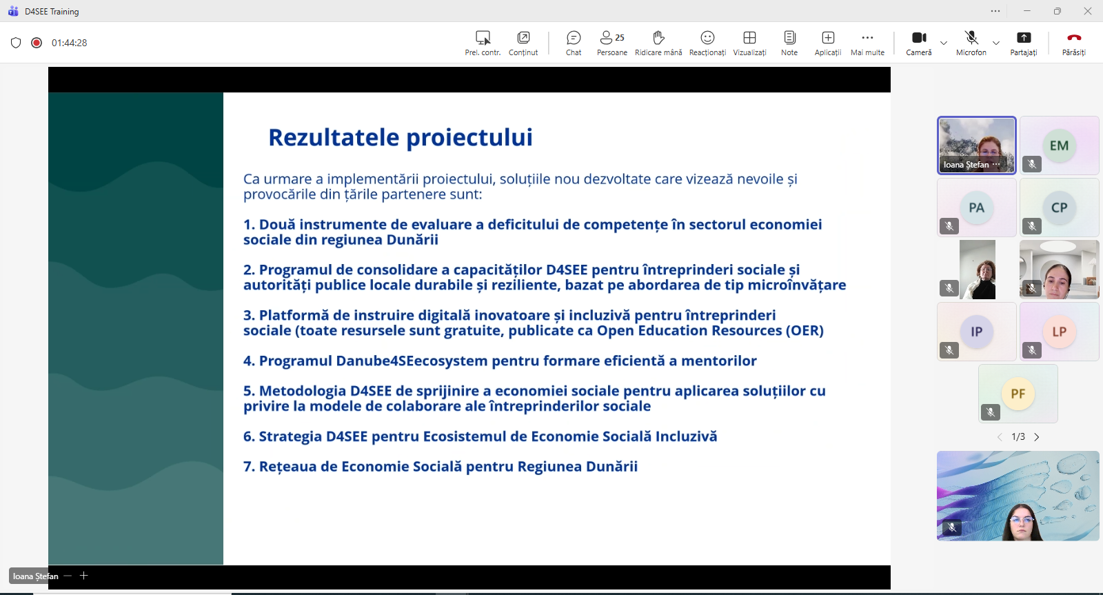 Programului de instruire D4SEE pentru Autorități Publice Locale