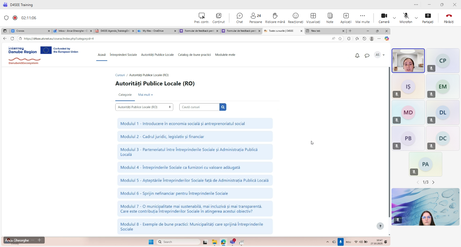 Programului de instruire D4SEE pentru Autorități Publice Locale